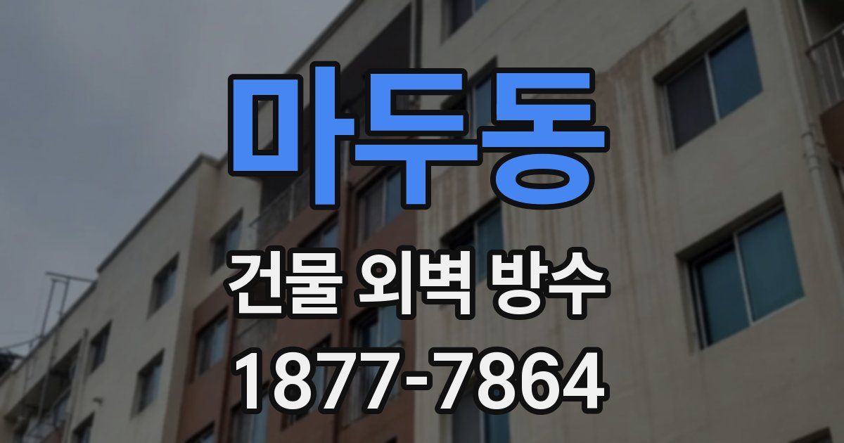 마두동 건물 외벽 방수
