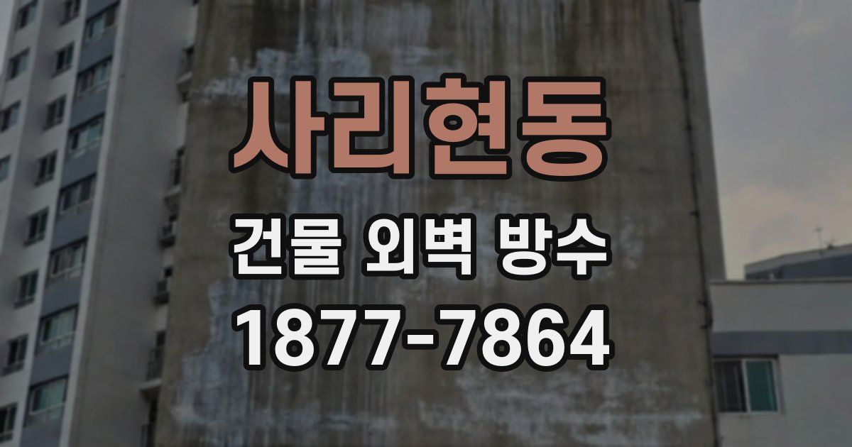 사리현동 건물 외벽 방수