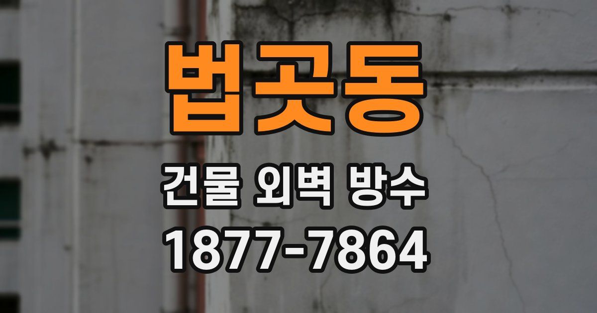 법곳동 건물 외벽 방수