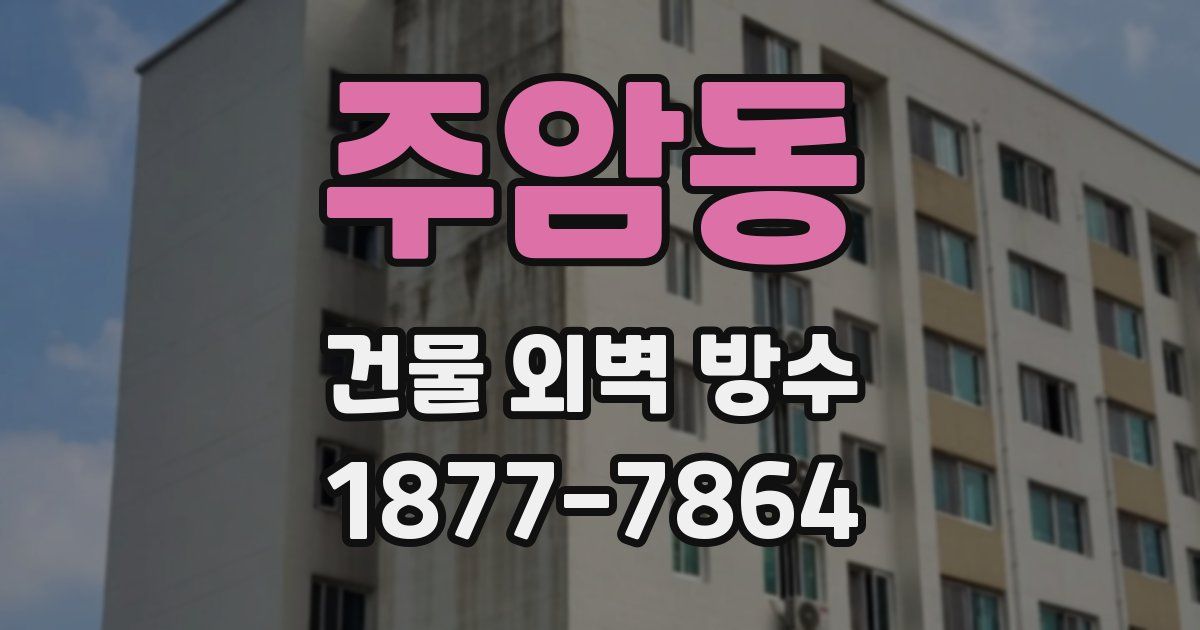 주암동 건물 외벽 방수
