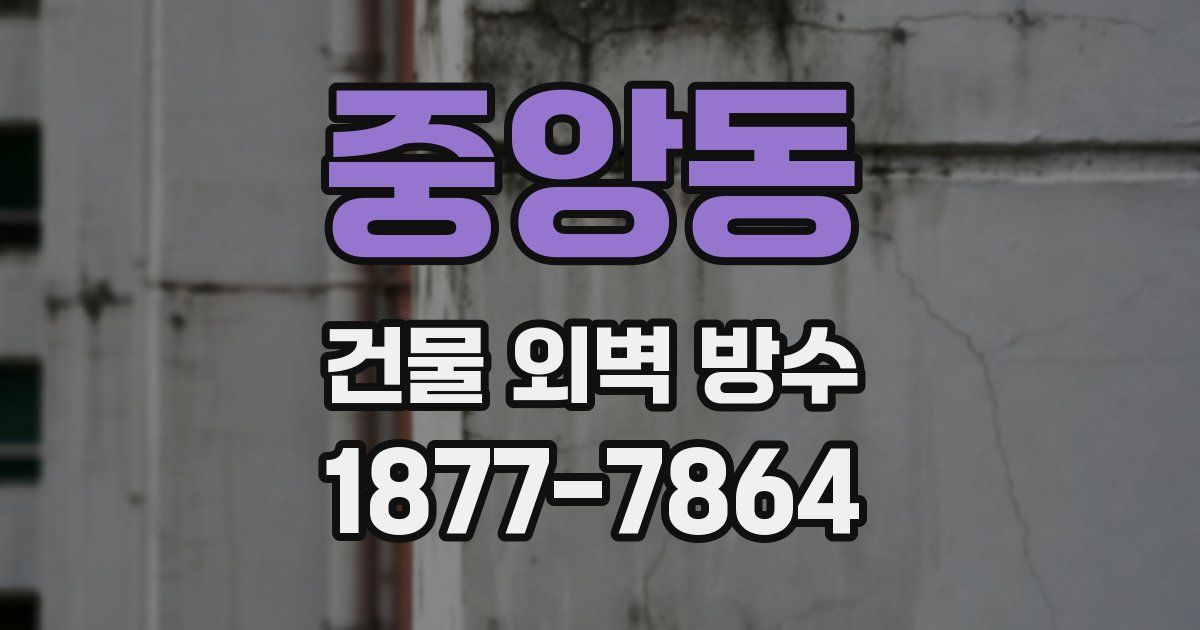 중앙동 건물 외벽 방수