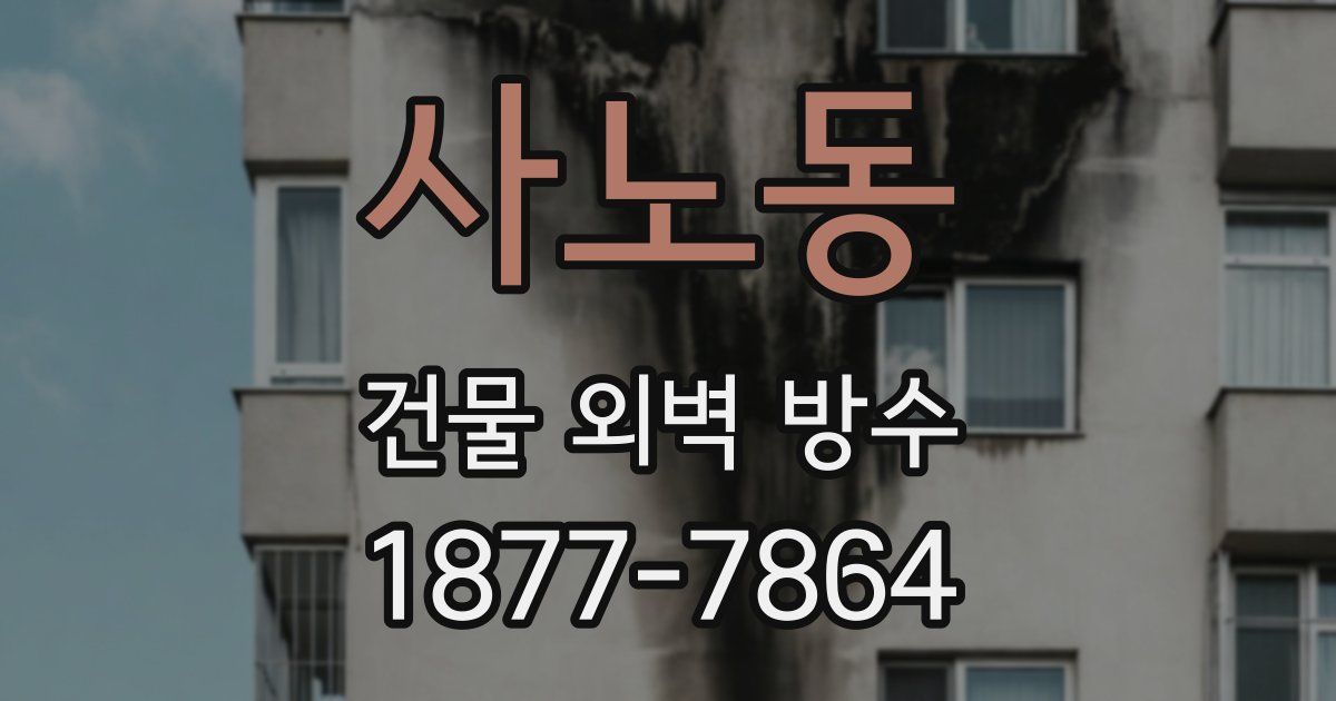 사노동 건물 외벽 방수