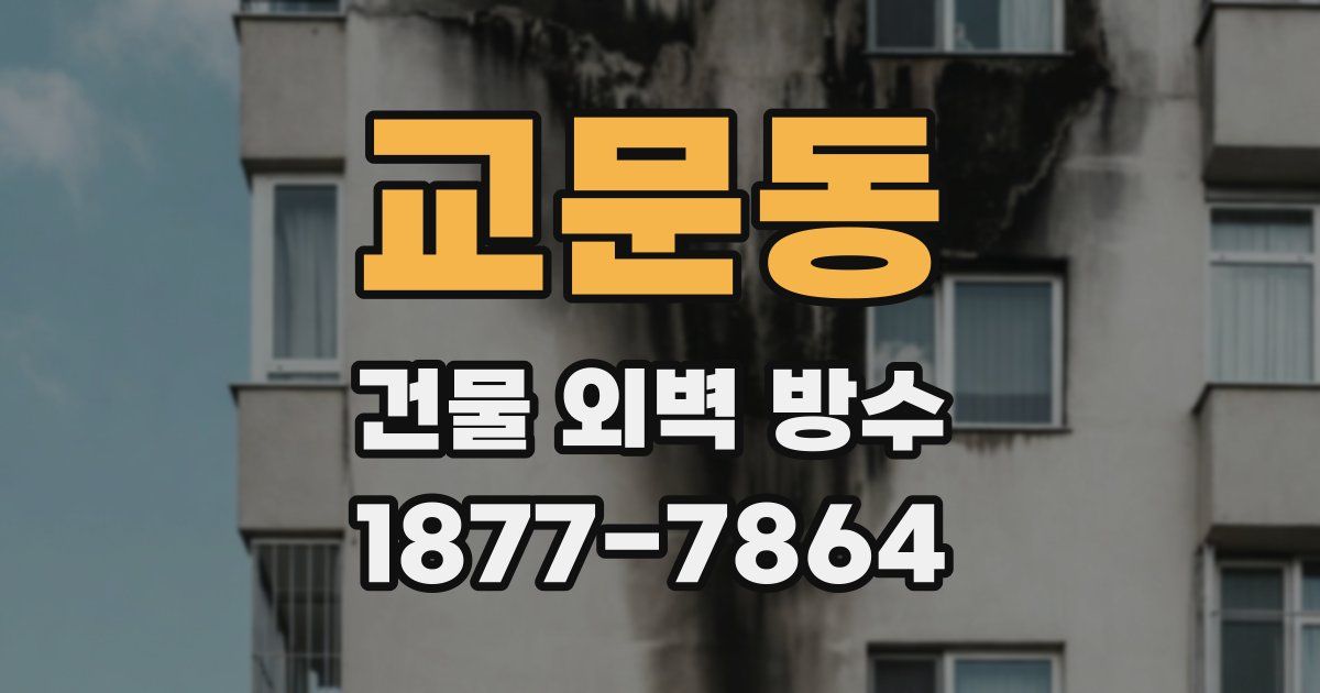 교문동 건물 외벽 방수