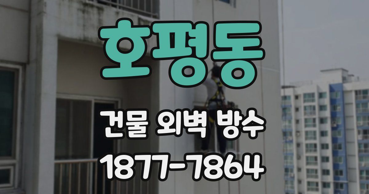 호평동 건물 외벽 방수