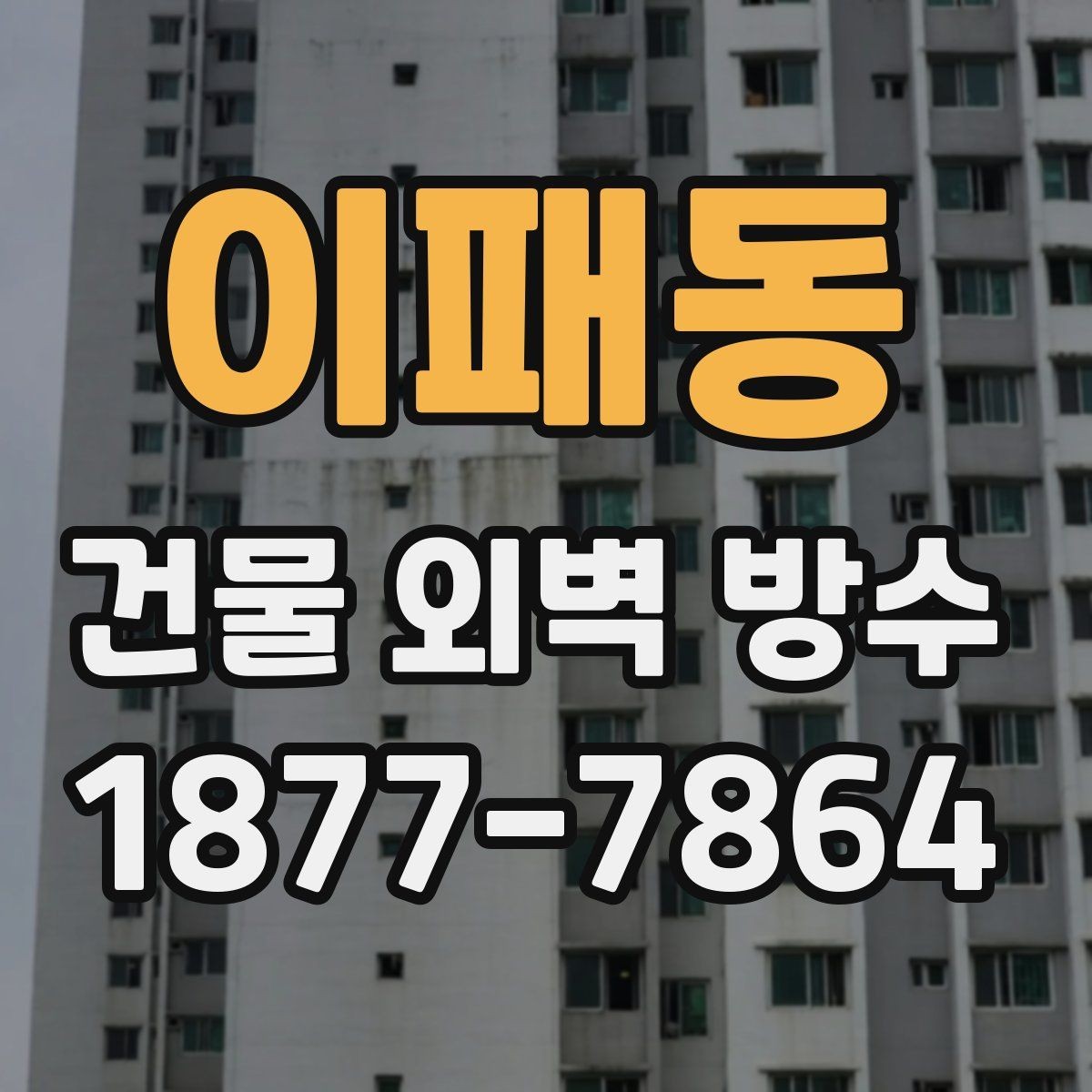 이패동 건물 외벽 방수 공사 전 확인할 점