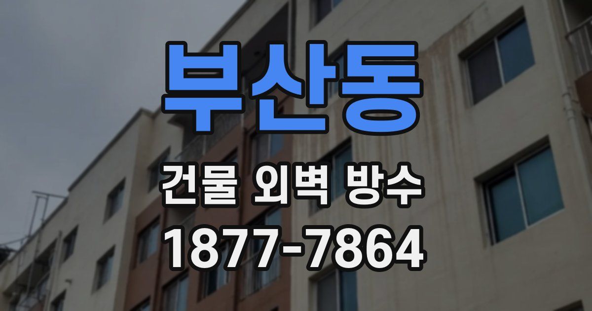 부산동 건물 외벽 방수