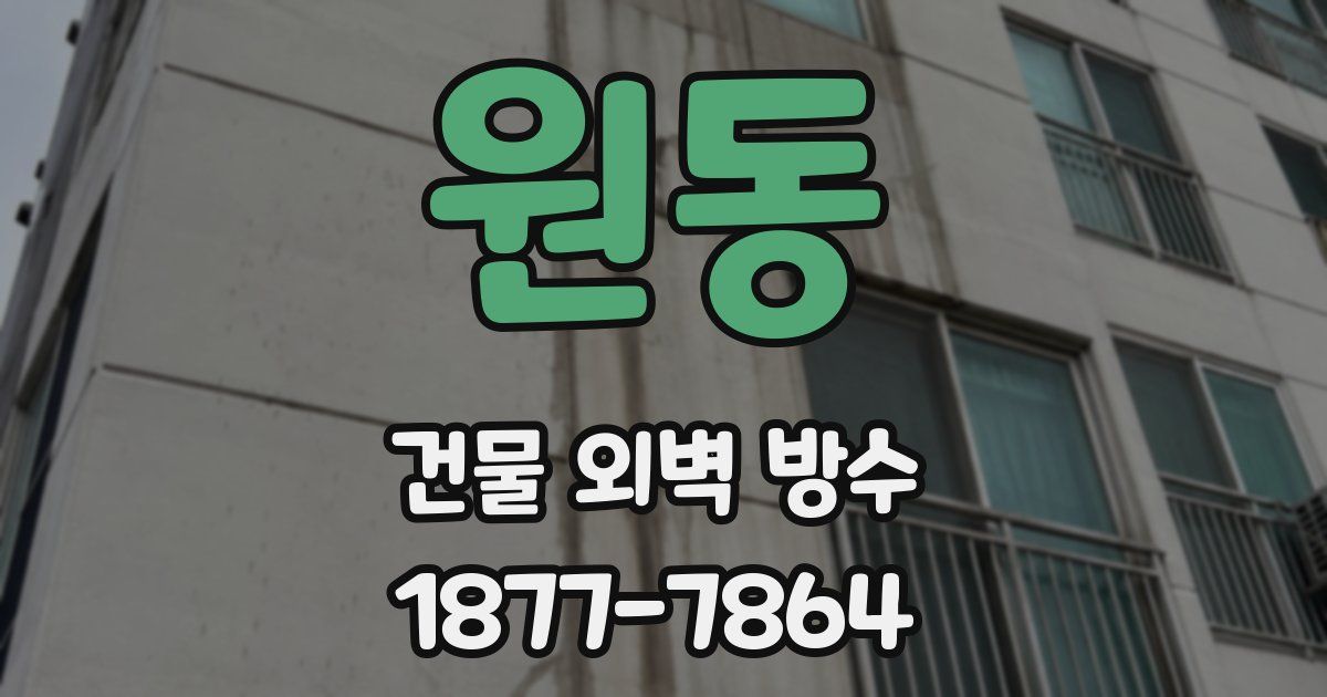 원동 건물 외벽 방수