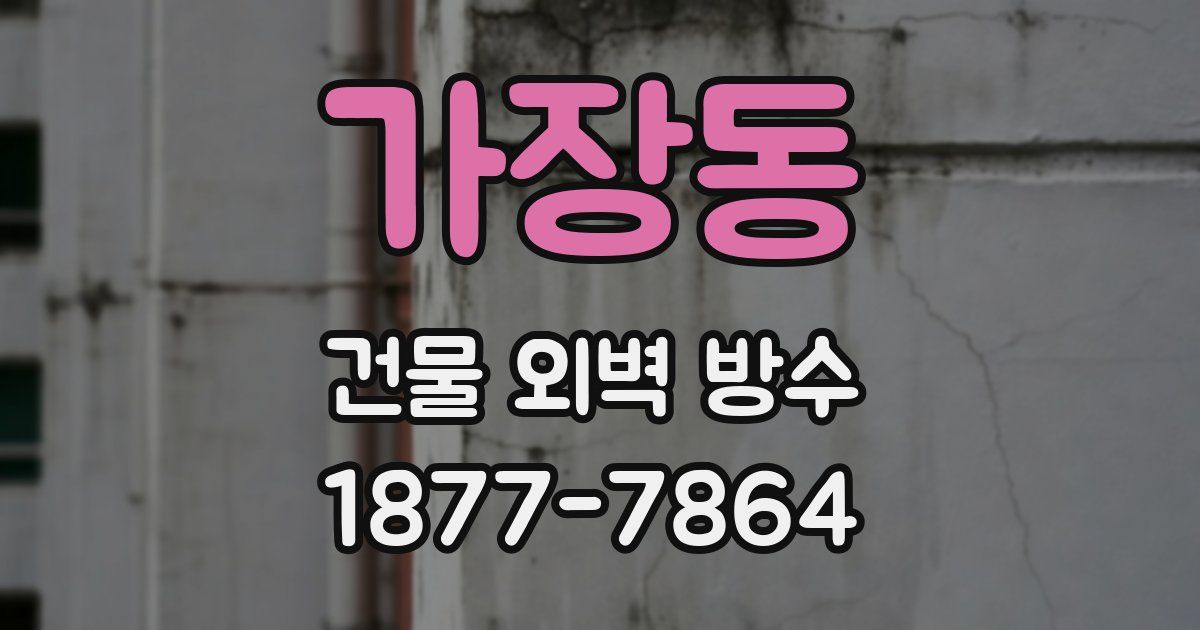 가장동 건물 외벽 방수