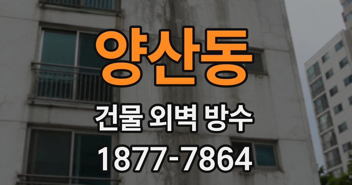 양산동 건물 외벽 방수