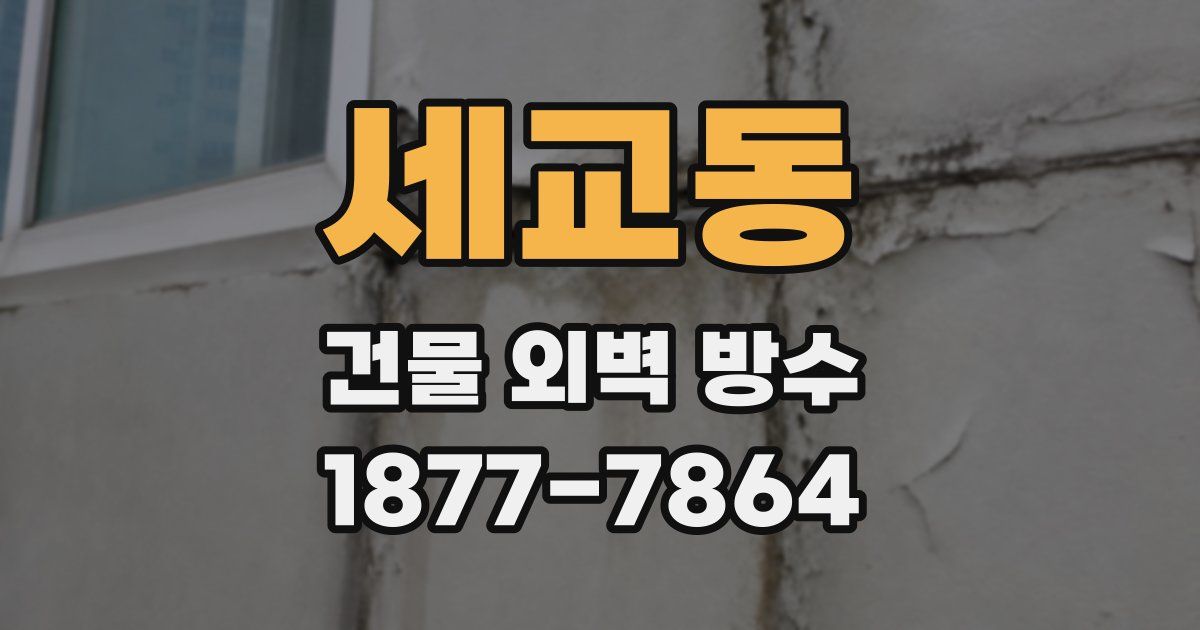 세교동 건물 외벽 방수