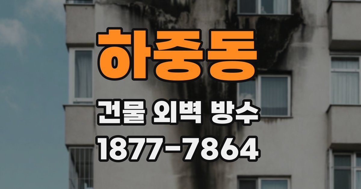 하중동 건물 외벽 방수