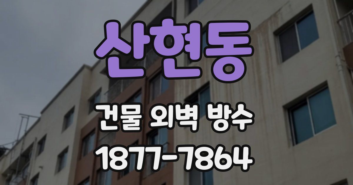 산현동 건물 외벽 방수