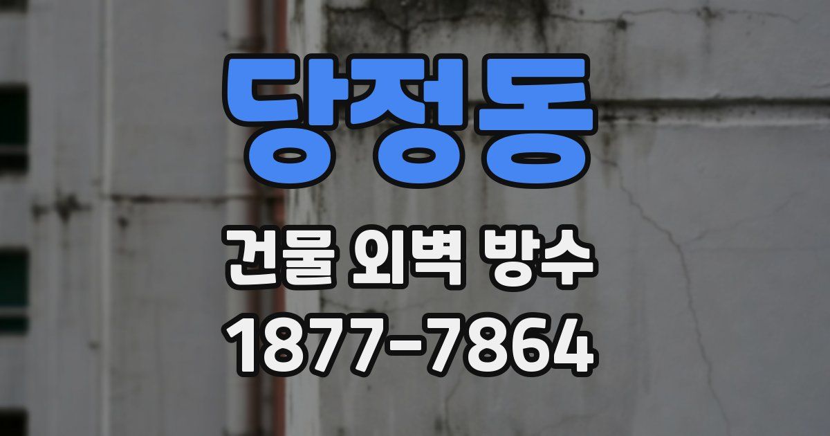 당정동 건물 외벽 방수