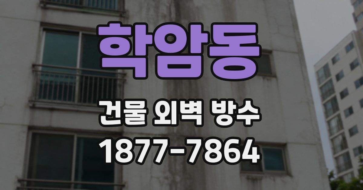 학암동 건물 외벽 방수