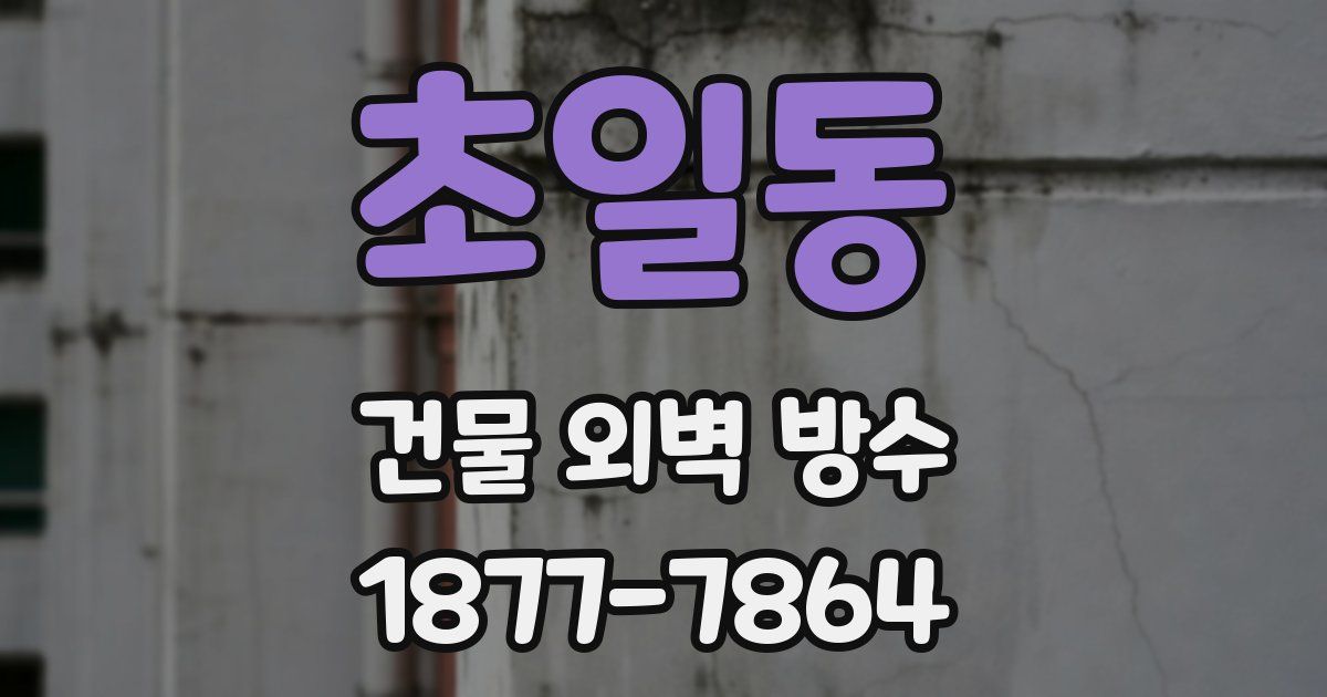 초일동 건물 외벽 방수