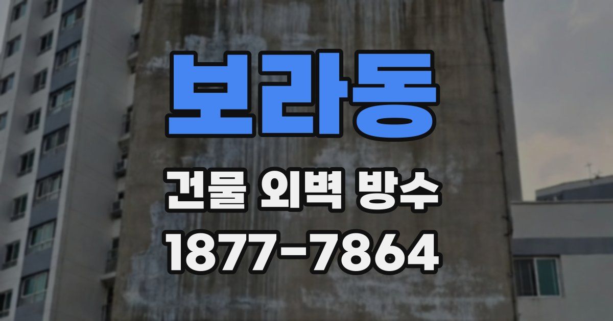 보라동 건물 외벽 방수