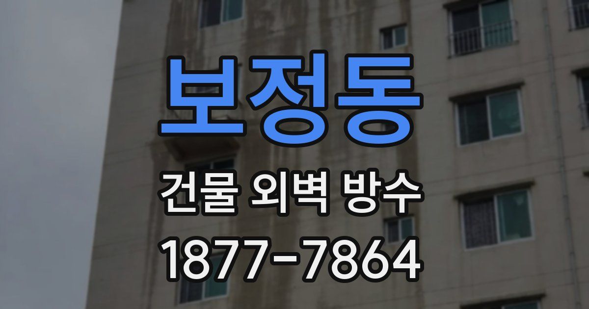 보정동 건물 외벽 방수