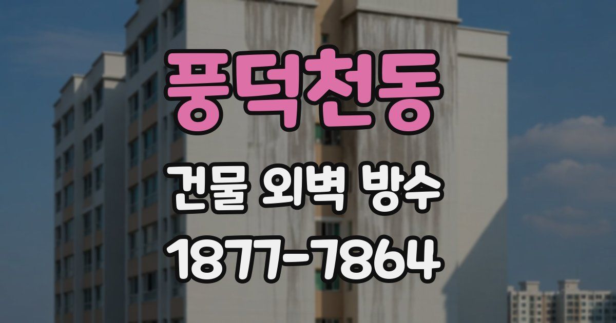 풍덕천동 건물 외벽 방수