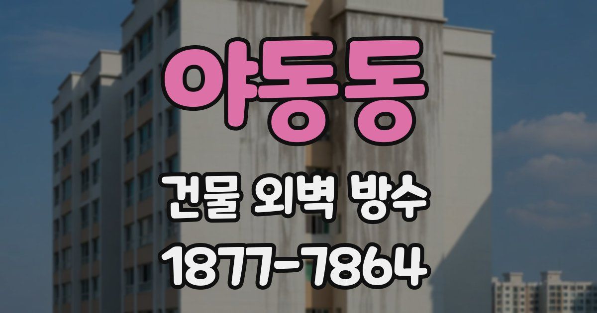 야동동 건물 외벽 방수