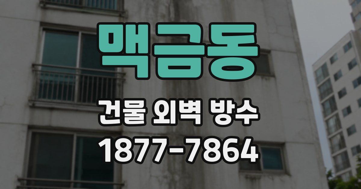 맥금동 건물 외벽 방수