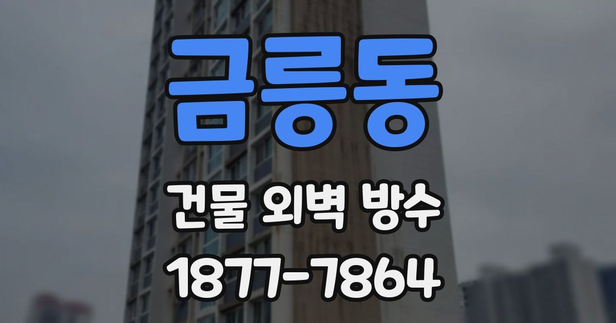 금릉동 건물 외벽 방수