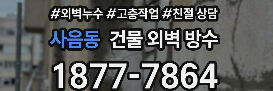사음동 건물 외벽 방수