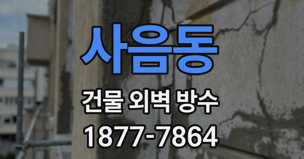 사음동 건물 외벽 방수