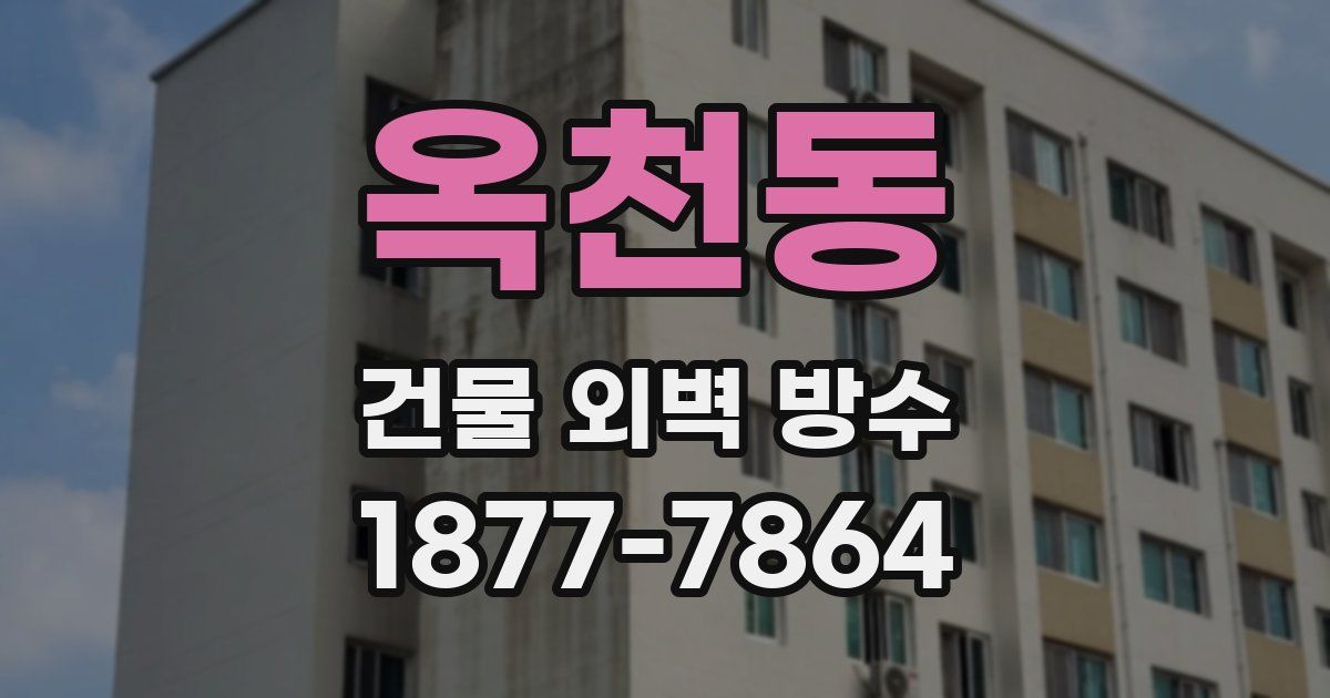 옥천동 건물 외벽 방수