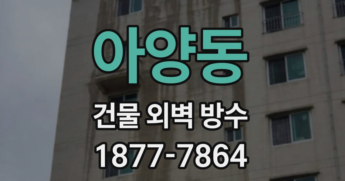 아양동 건물 외벽 방수