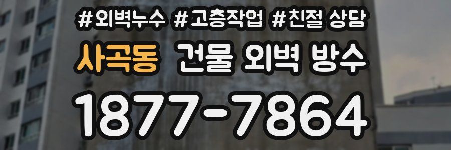 사곡동 건물 외벽 방수