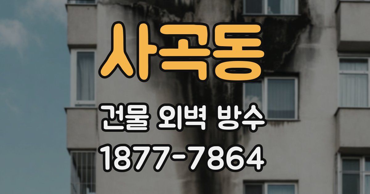사곡동 건물 외벽 방수