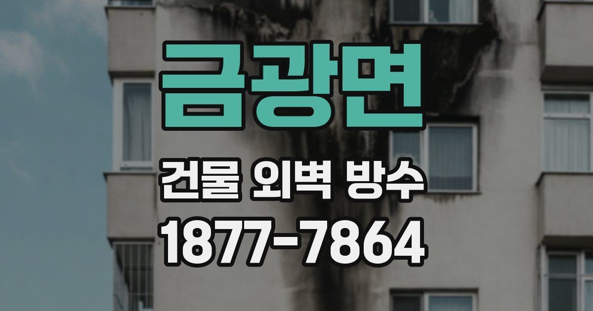 금광면 건물 외벽 방수