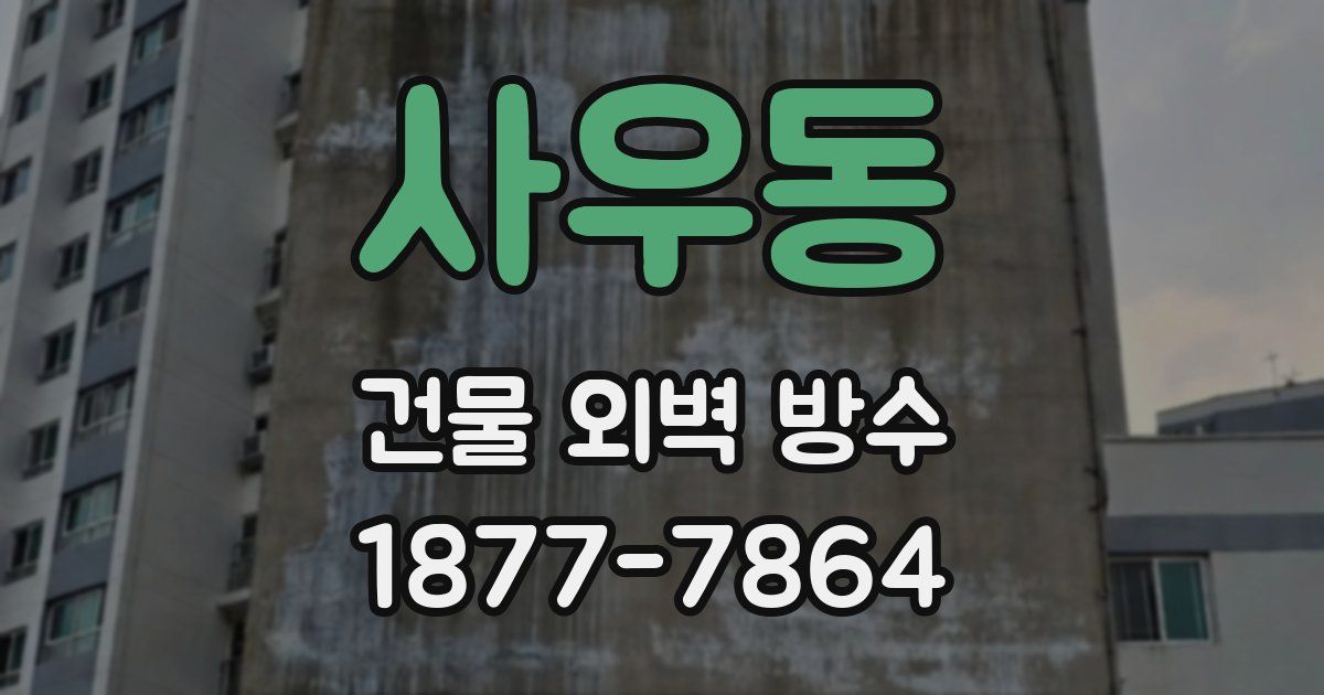 사우동 건물 외벽 방수