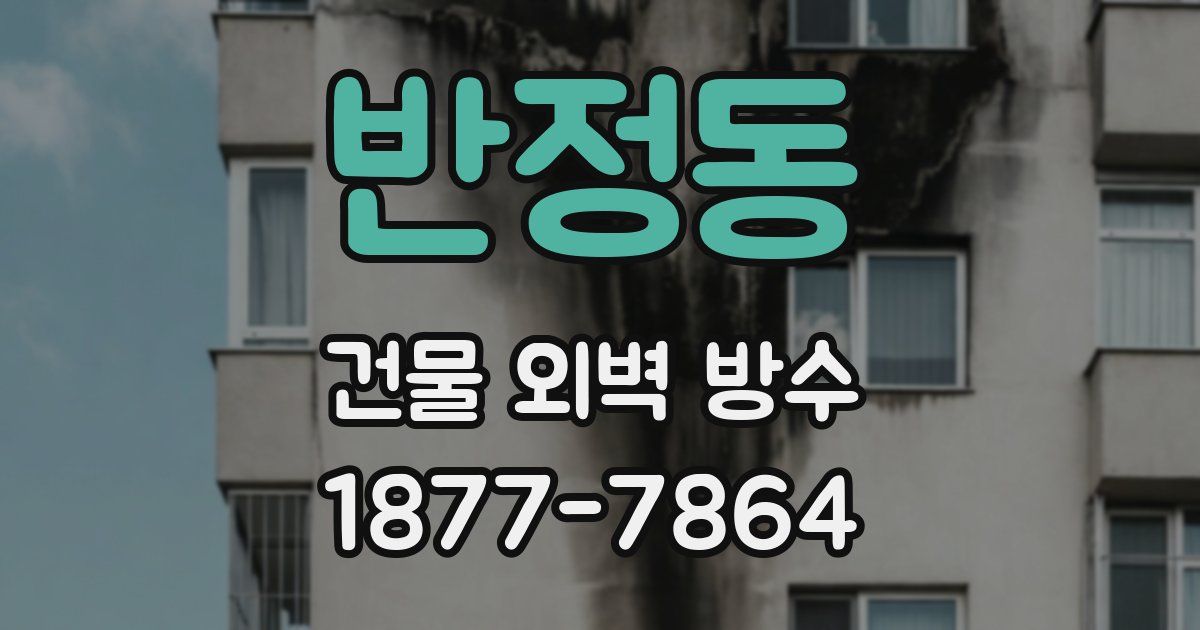 반정동 건물 외벽 방수