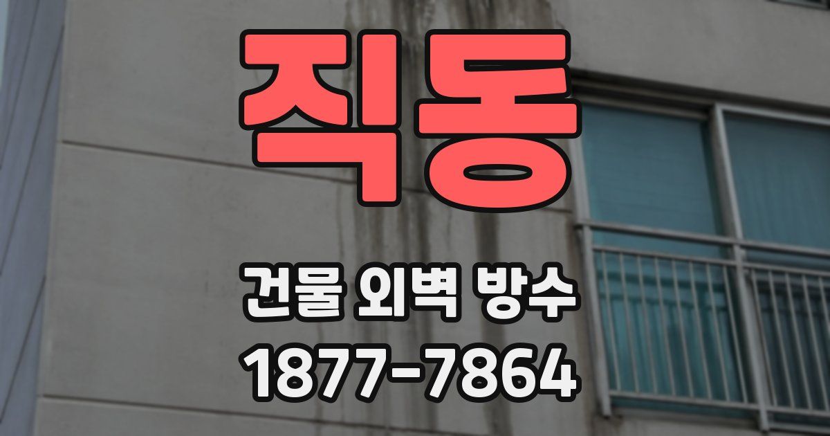 직동 건물 외벽 방수