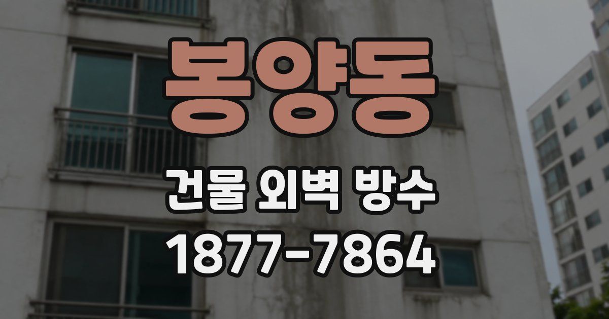 봉양동 건물 외벽 방수