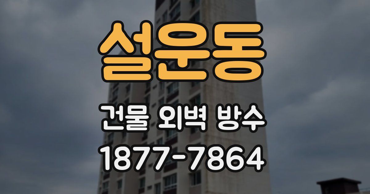 설운동 건물 외벽 방수