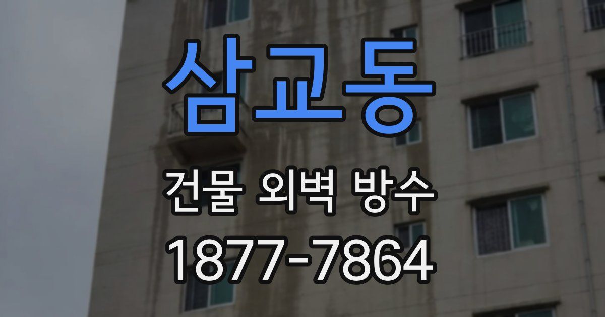 삼교동 건물 외벽 방수