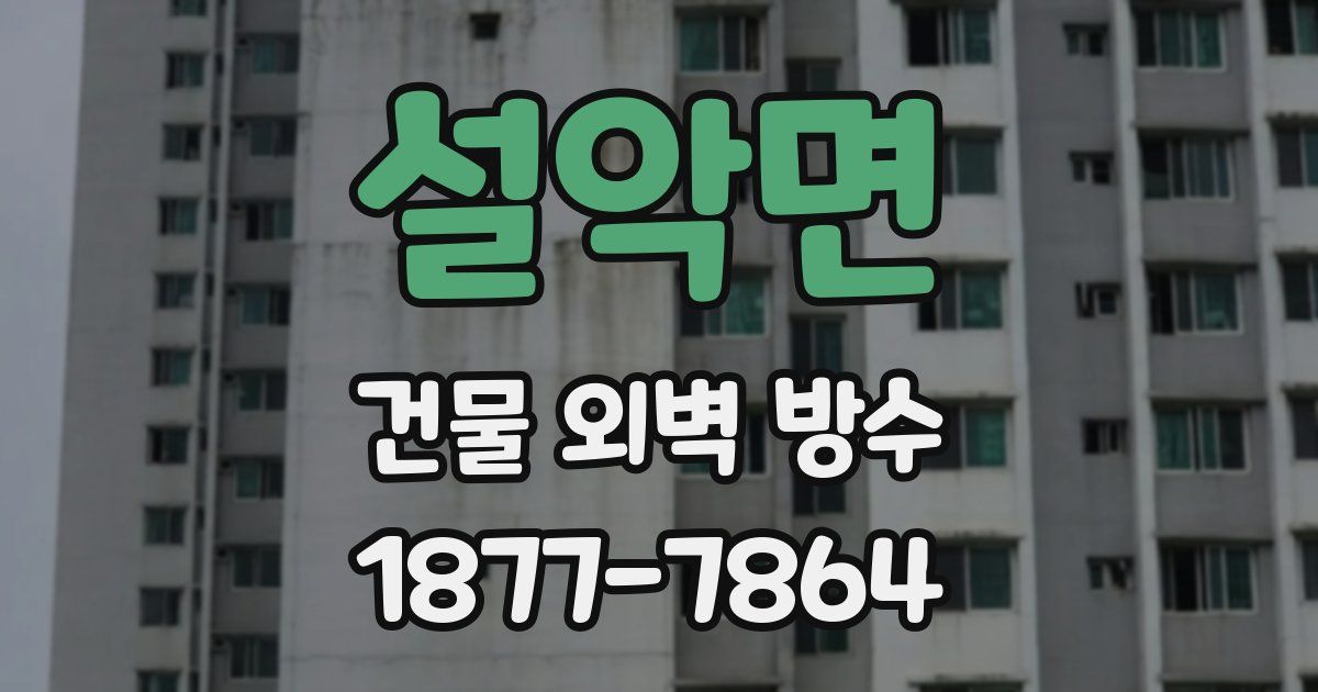 설악면 건물 외벽 방수