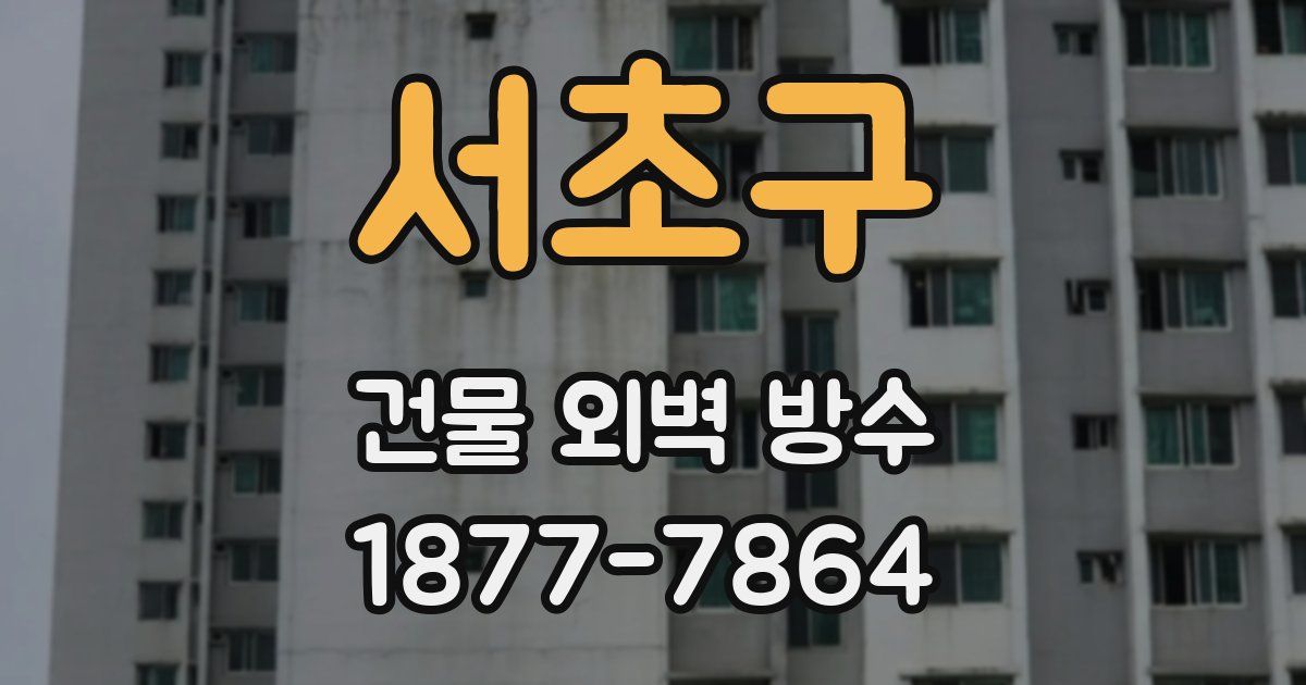 서초구 건물 외벽 방수