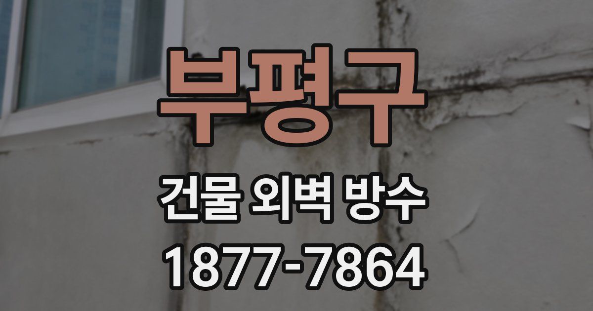 부평구 건물 외벽 방수