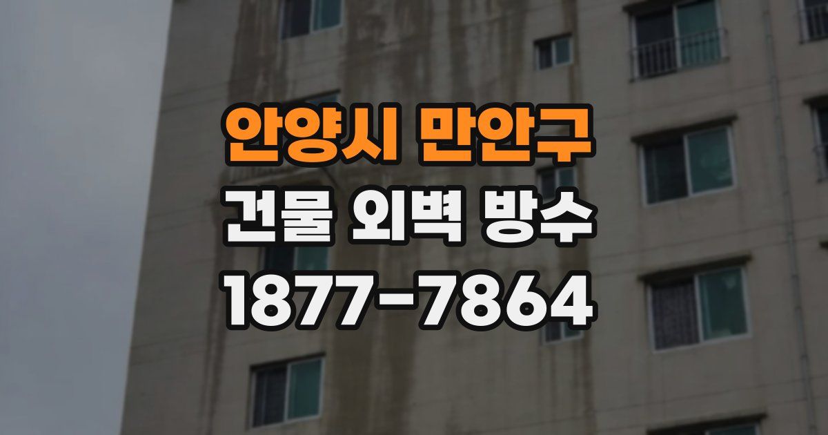 안양시 만안구 건물 외벽 방수