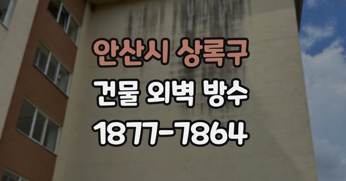 안산시 상록구 건물 외벽 방수