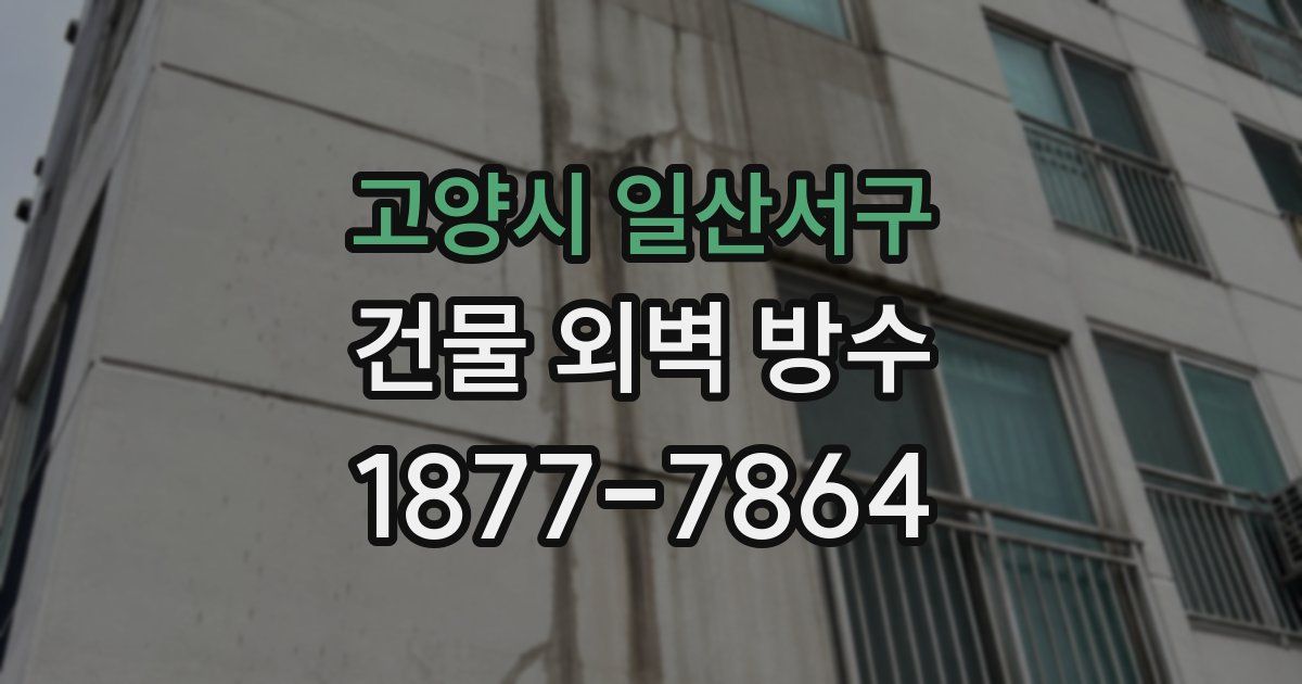 고양시 일산서구 건물 외벽 방수