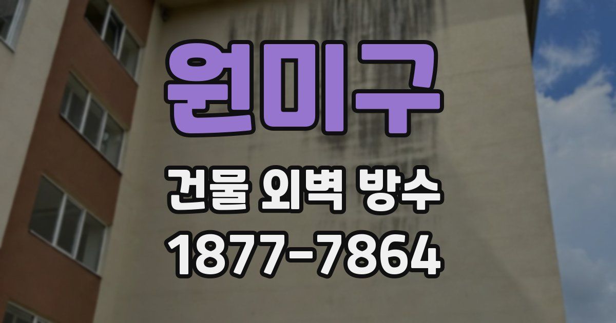 원미구 건물 외벽 방수