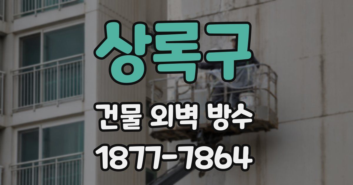 상록구 건물 외벽 방수
