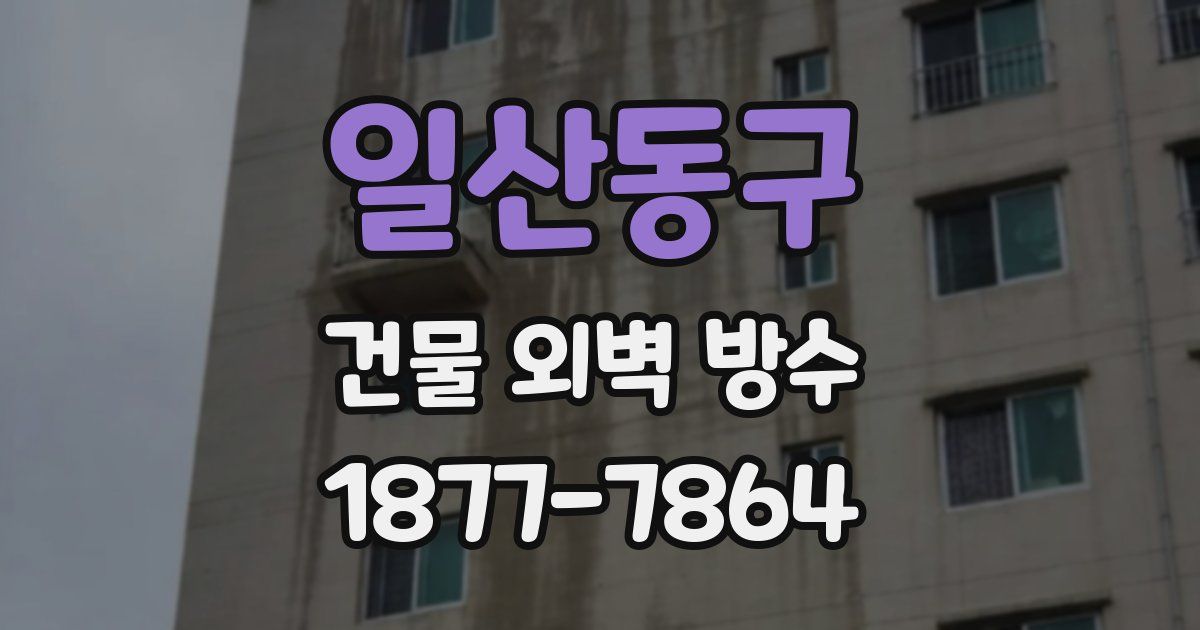 일산동구 건물 외벽 방수