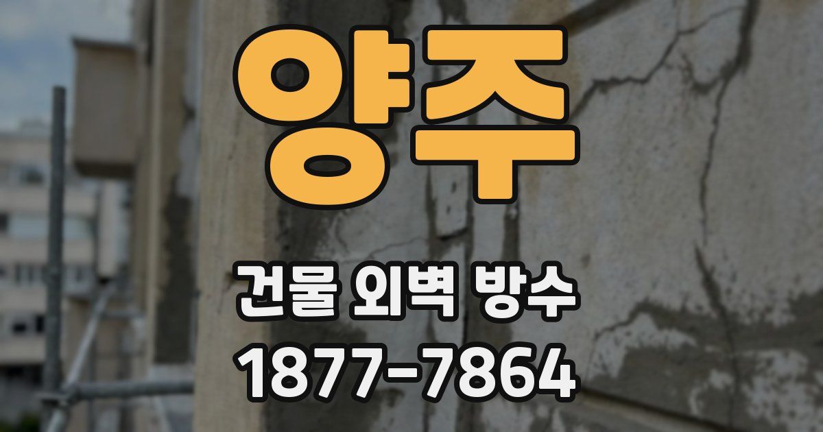 양주 건물 외벽 방수