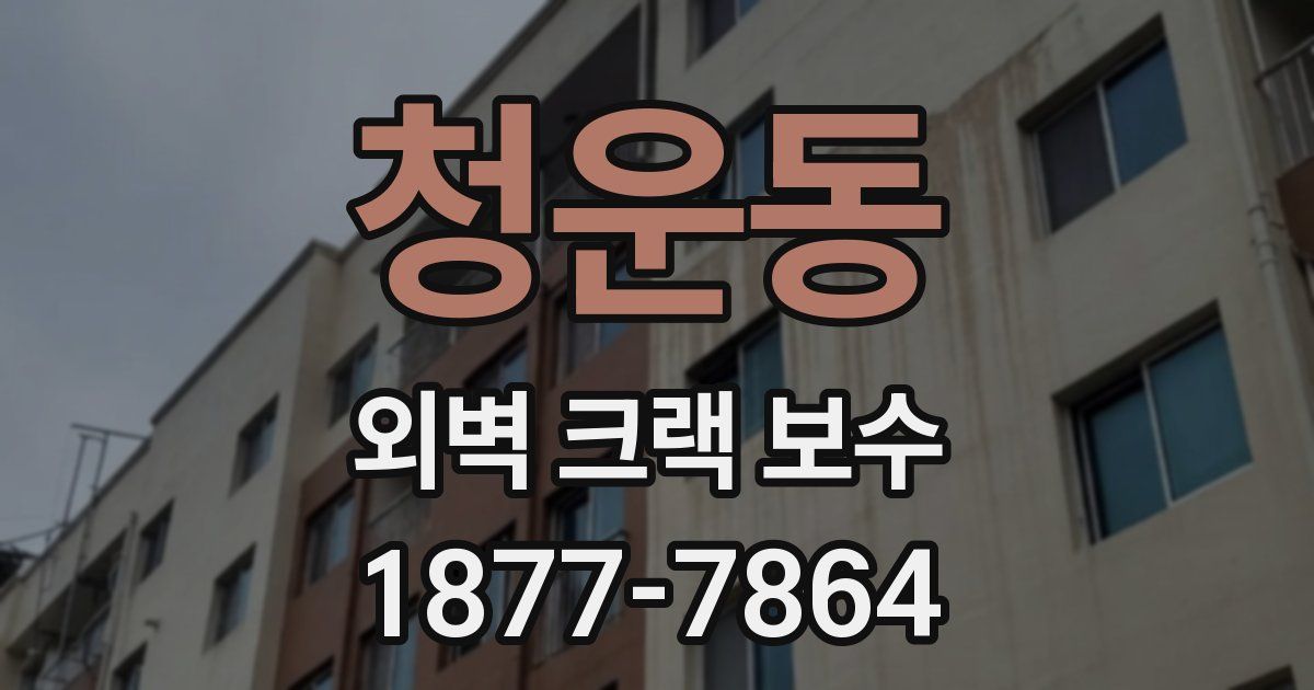 청운동 외벽 크랙 보수