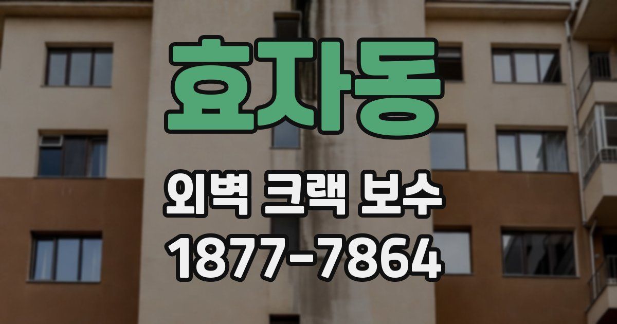 효자동 외벽 크랙 보수